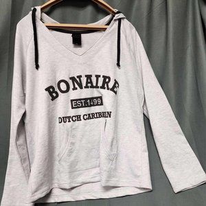 Women's XL Cotton Sweater/Long sleeve shirt "Bonaire Dutch Caribbean Est. 1499"